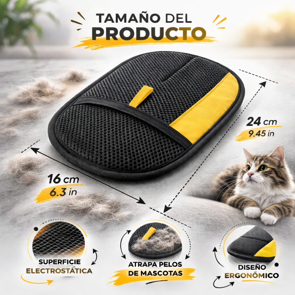 Guantes estáticos atrapa pelos de mascotas